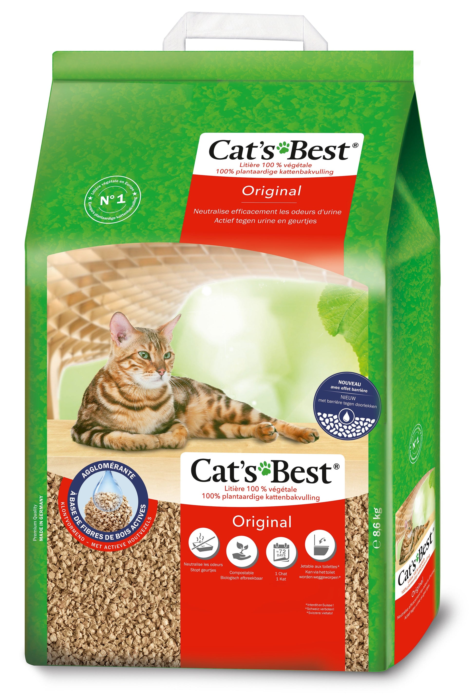 Cat’s Best Original kattenbakvulling – 20 L
