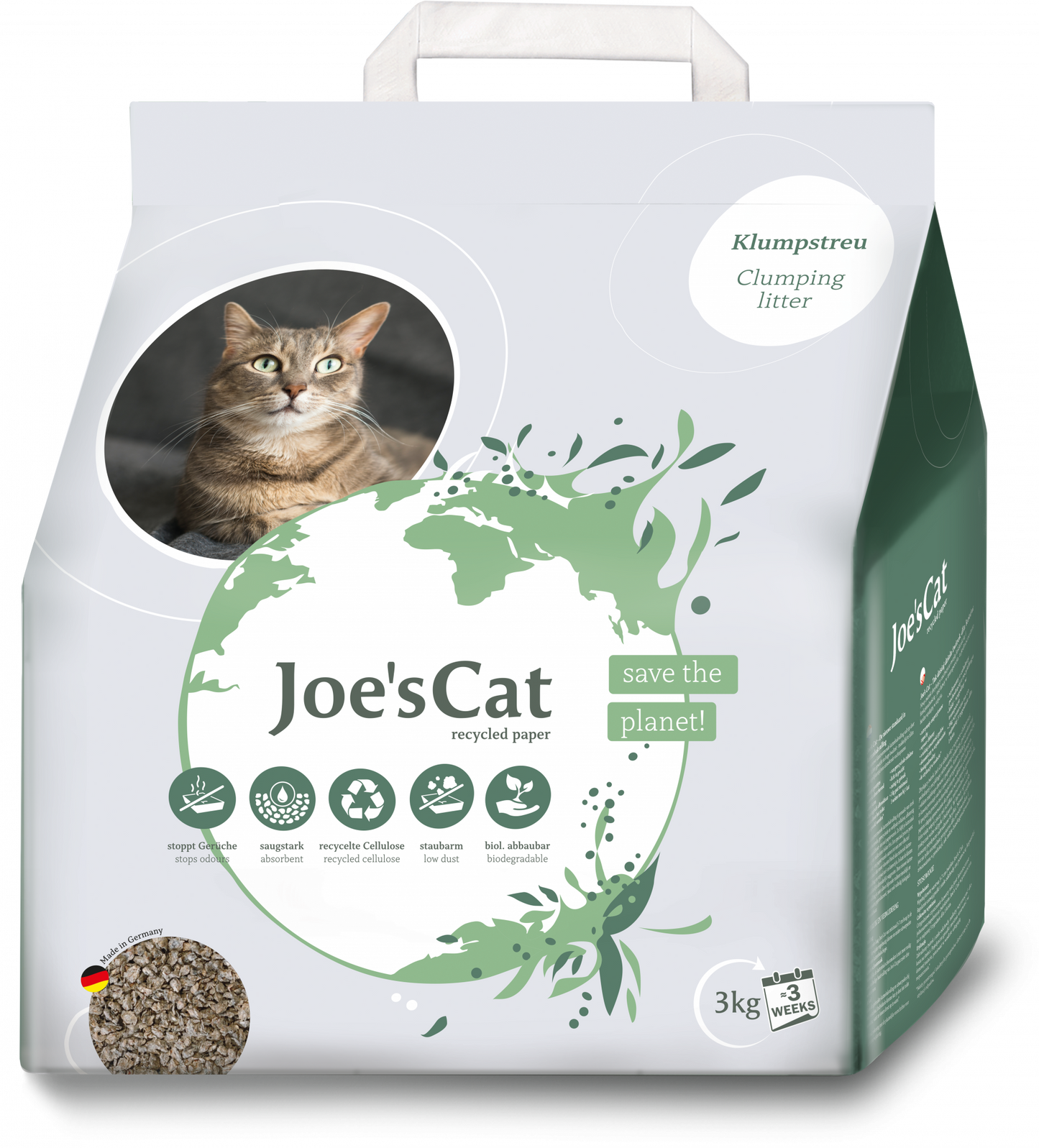Joe’s Cat 8 liter – klontvormende kattenbakvulling van gerecyclede cellulose