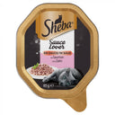 Sheba Sauce Lover met zalm in saus, kuipje 85 g