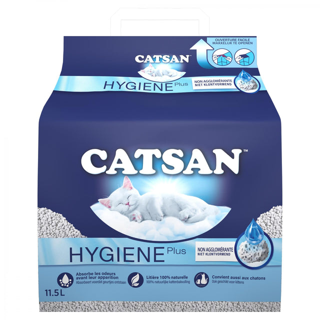 Catsan Hygiene Plus kattenbakvulling 11,5 liter verpakking