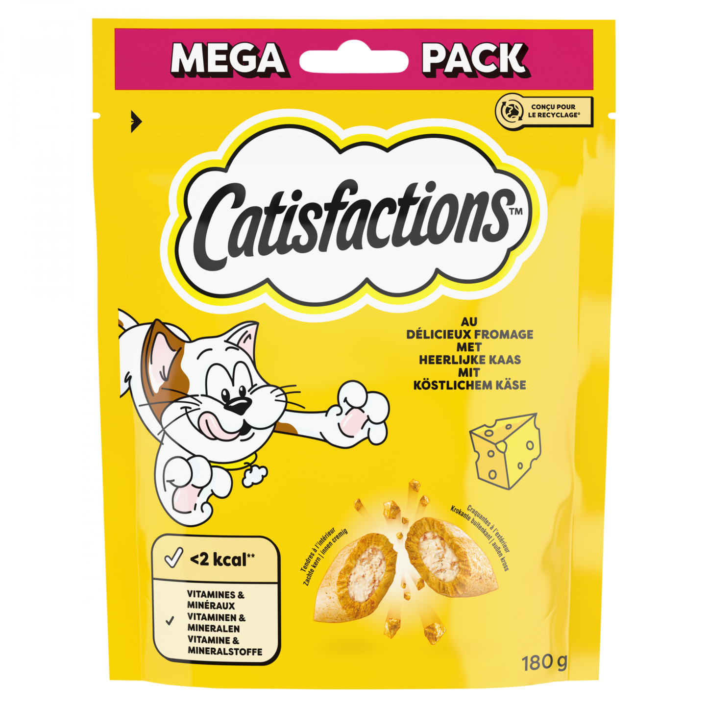 Catisfactions kaas 180gr – kattensnacks met kaas