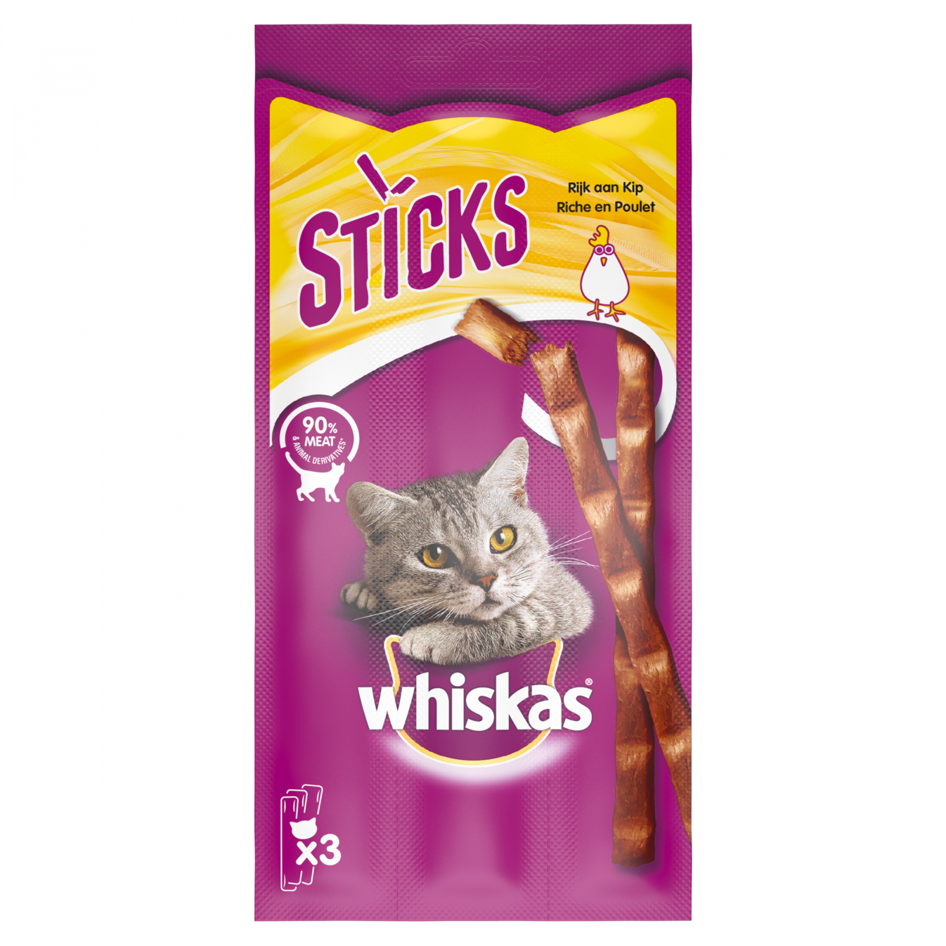 Whiskas Cat Sticks kip 18gr kattensnack voor katten