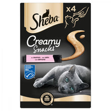 Sheba Creamy Snacks zalm 4x12gr – romige kattensnack