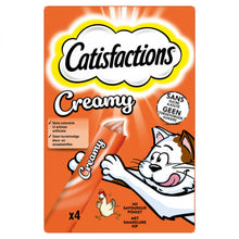 Catisfactions creamy kip 4x10gr – romige kattensnack