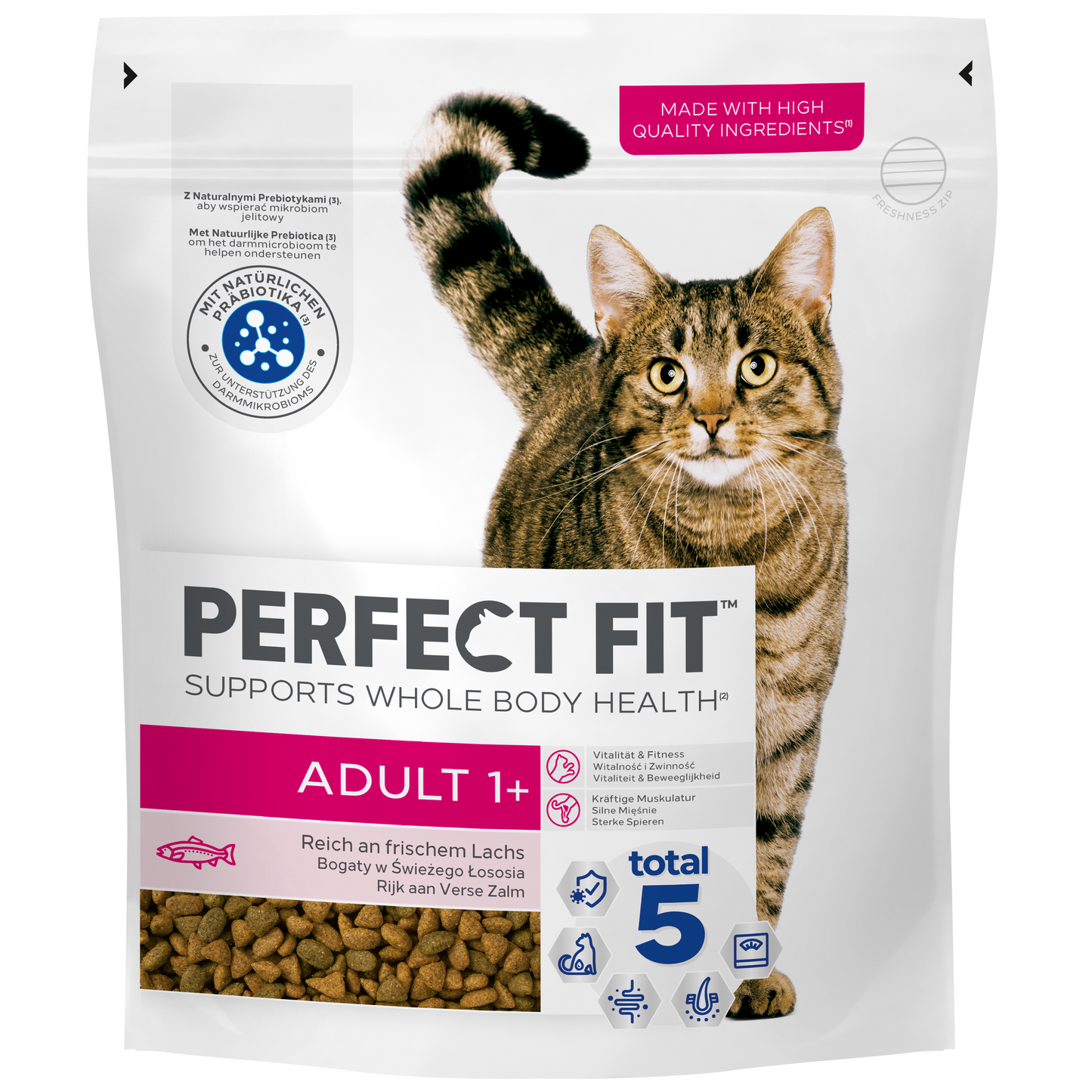Perfect Fit adult zalm kattenbrokken – droog kattenvoer 750g