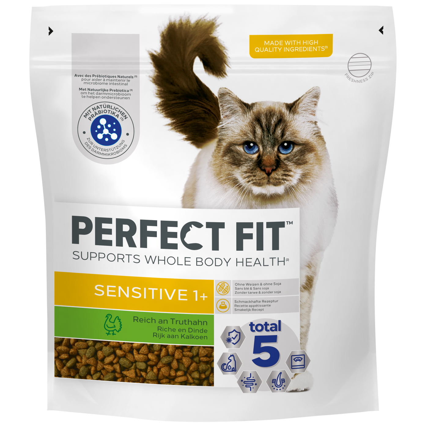 Perfect Fit Sensitive Kalkoen 1,4kg – droogvoer voor katten met gevoelige spijsvertering