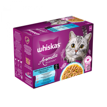 Whiskas Aromatic Selection Seafood 12x85gr maaltijdzakjes kattenvoer
