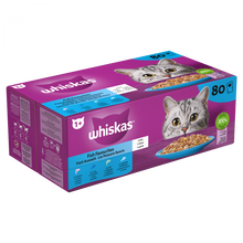 Whiskas Adult vis selectie in gelei giga-pack 80x85gr maaltijdzakjes kattenvoer