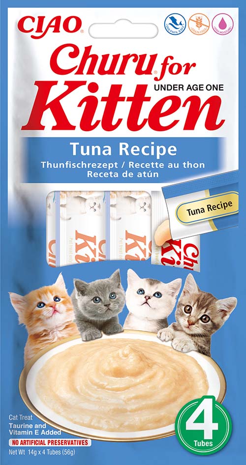 Inaba Ciao Churu Kitten Tonijn – 4 x 14 g