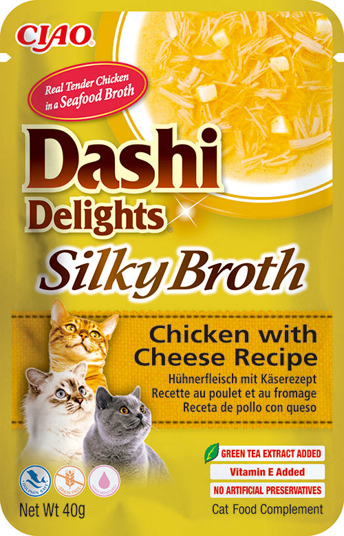 Inaba Ciao Dashi Delights bouillon kip & kaas 40 g verpakking