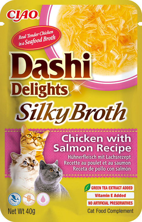 Inaba Ciao Dashi Delights bouillon kip & zalm 40 g verpakking