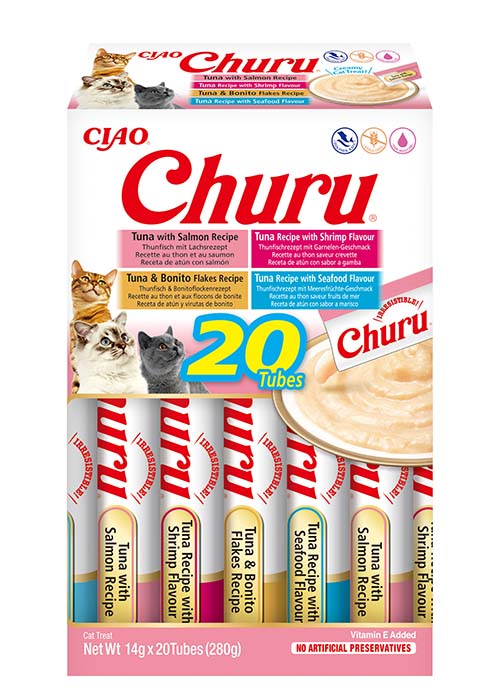 Inaba Ciao Churu Multipack Zeevruchten – 20 x 14 g