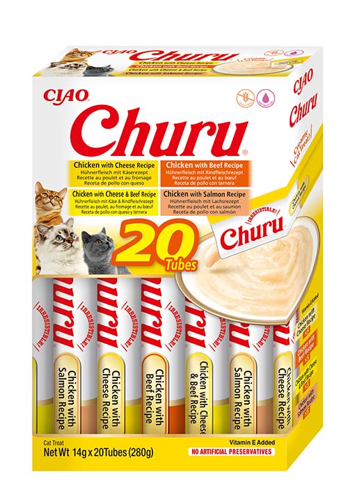 Inaba Ciao Churu Multipack Kip & rund – 20 x 14 g