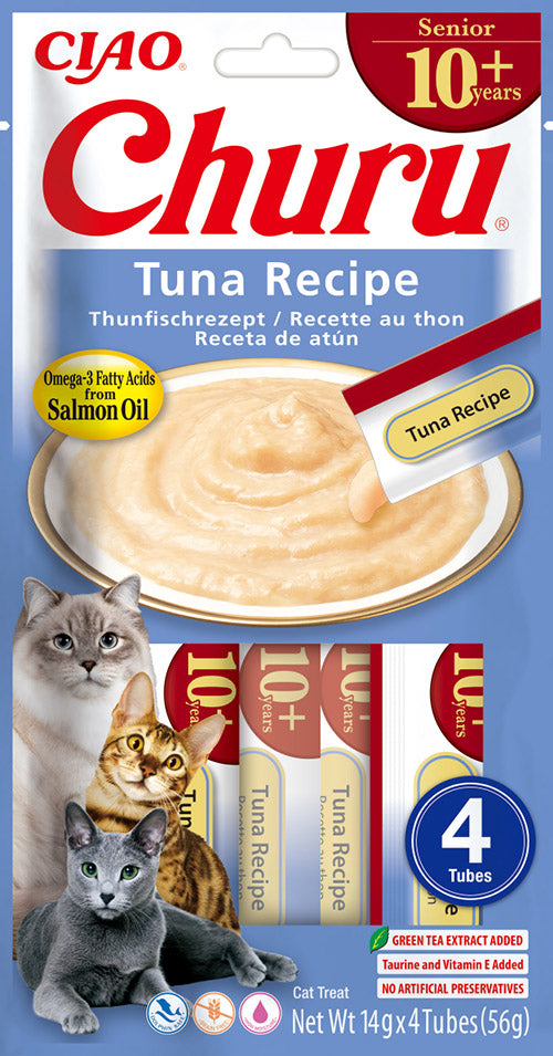 Inaba Ciao Churu Senior 10+ Tonijn – 4 x 14 g