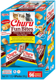 Inaba Ciao Churu Fun Bites Kip & tonijn – 8 x 12 g