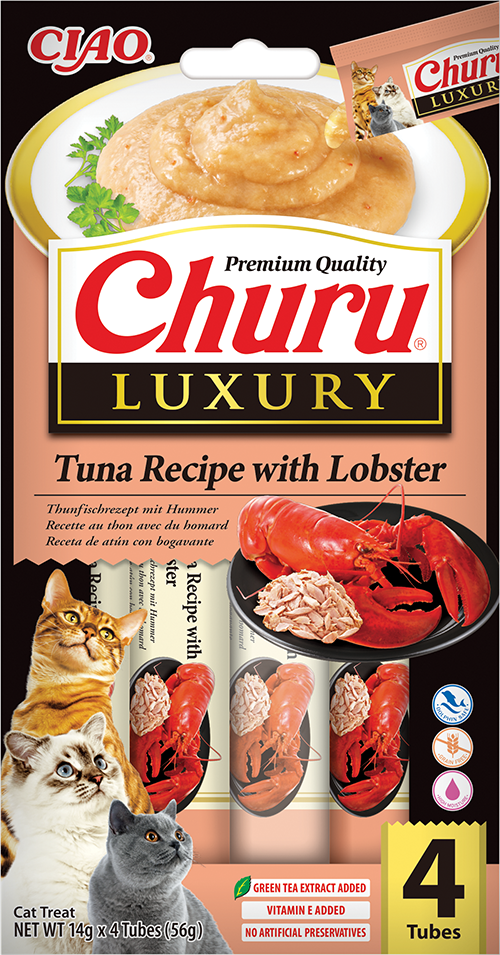 Inaba Ciao Churu Luxury Tonijn & kreeft – 4 x 14 g