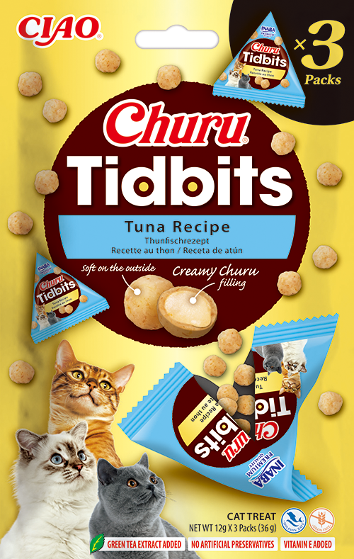 Inaba Ciao Churu Tidbits tonijn 3 x 12 g verpakking