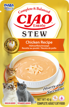Inaba Ciao Entrée Stoofpotje Kip – Nat Kattenvoer – 40 g