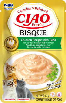 Inaba Ciao Entrée Bisque Kip & Tonijn – Nat Kattenvoer – 40 g