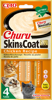 Inaba Ciao Churu Skin & Coat Kip – 4 x 14 g