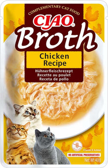 Inaba Ciao Broth Kip kattenbouillon 40 g zakje voorkant