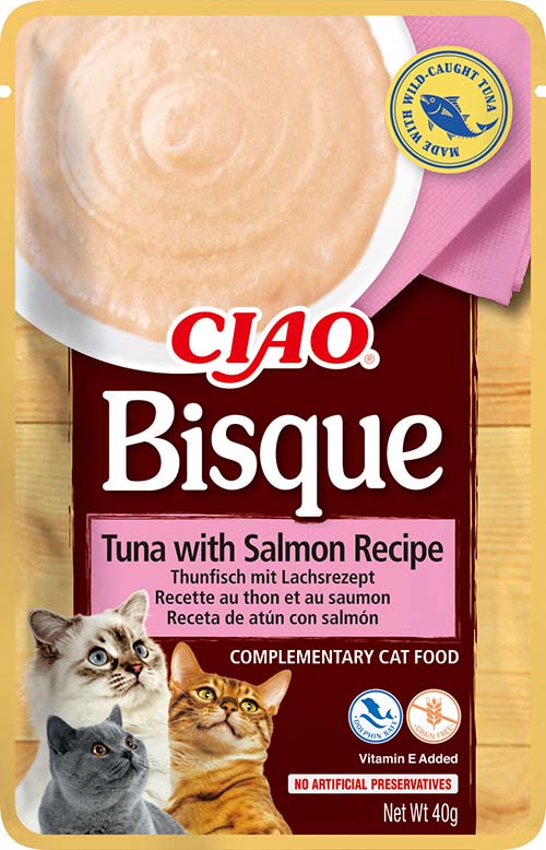 Inaba Ciao Bisque Kattensnack Tonijn & zalm – 40 g
