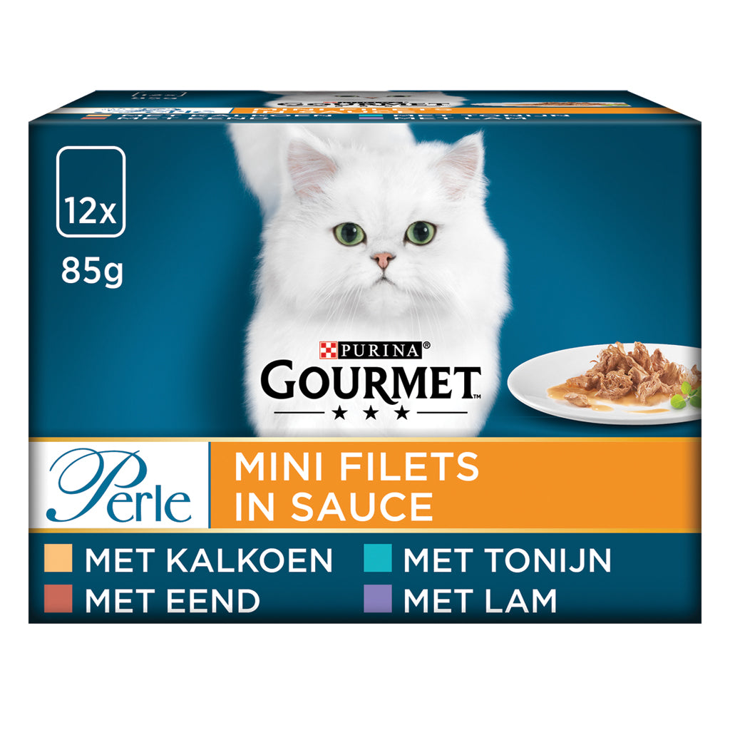 Gourmet Perle Mini Filets in saus – nat kattenvoer 12x85g
