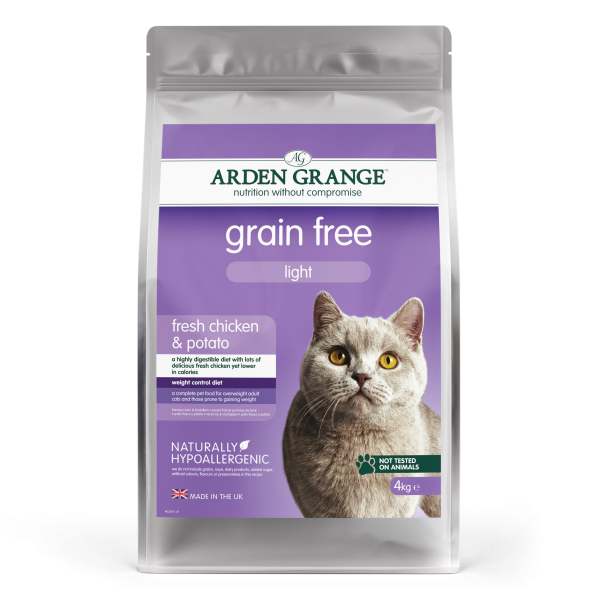 Arden Grange Light Kip & Aardappel Graanvrij – Droog Kattenvoer – 4 kg