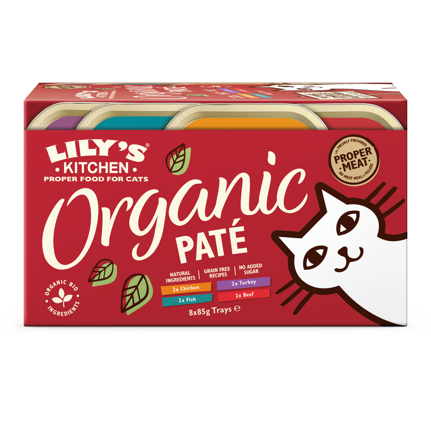 Lily's Kitchen Organic Paté Variatiepack in Kuipjes – Natvoer – 8 × 85 g