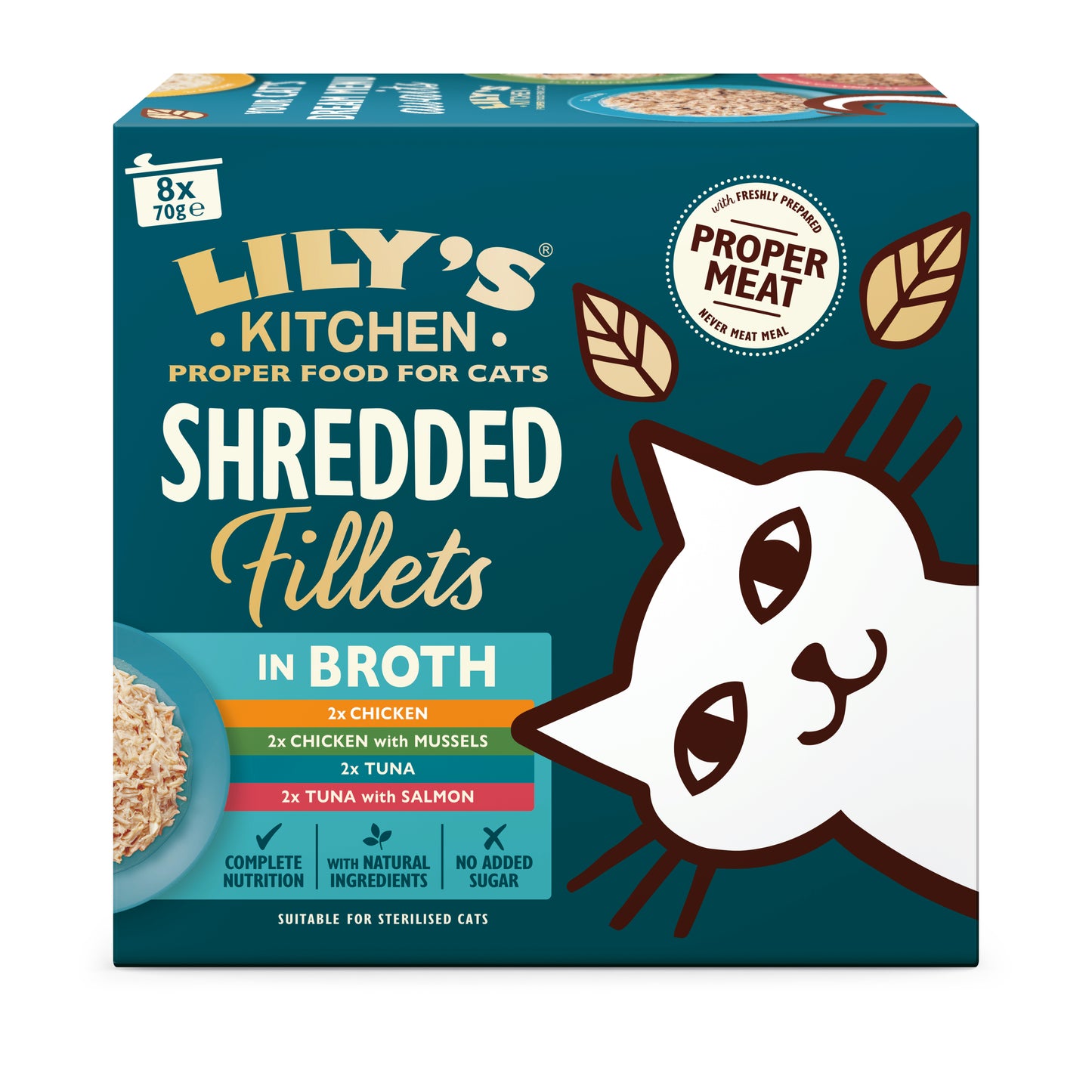 Lily's Kitchen Shredded Filets Variatiepack in Blik – Natvoer – 8 × 70 g
