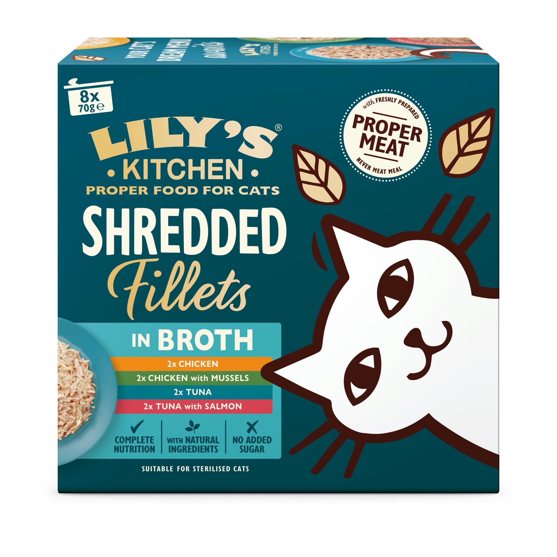 Lily's Kitchen Shredded Filets Variatiepack in Blik – Natvoer – 8 × 70 g