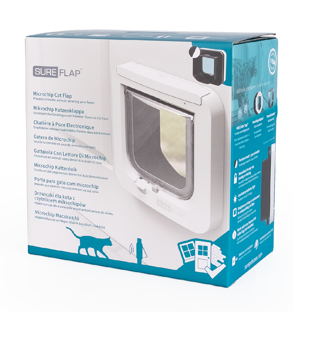 Sure Petcare SureFlap microchip kattenluik grijs wit