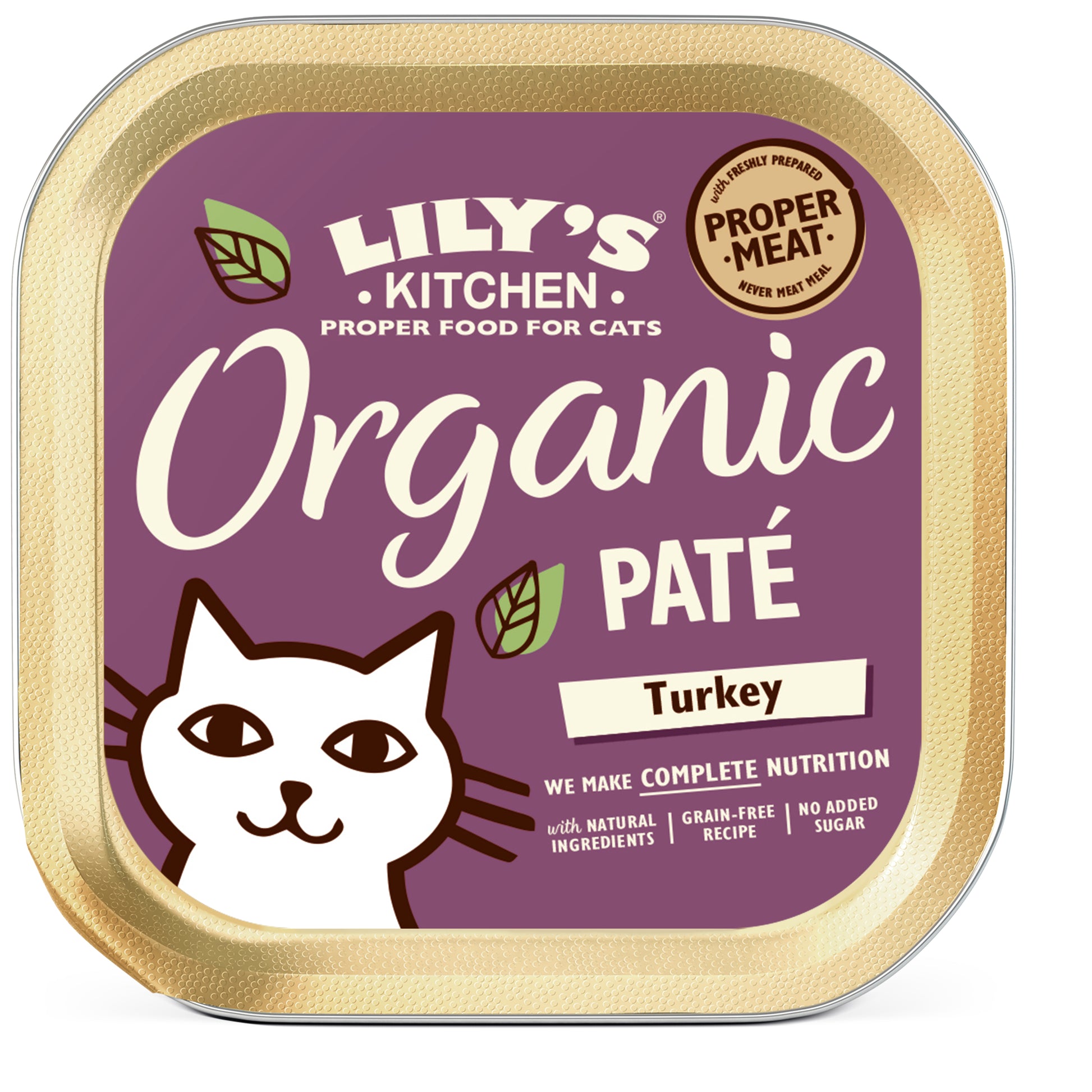 Lily's Kitchen Organic Paté Kalkoen in Kuipjes – Natvoer – 85 g