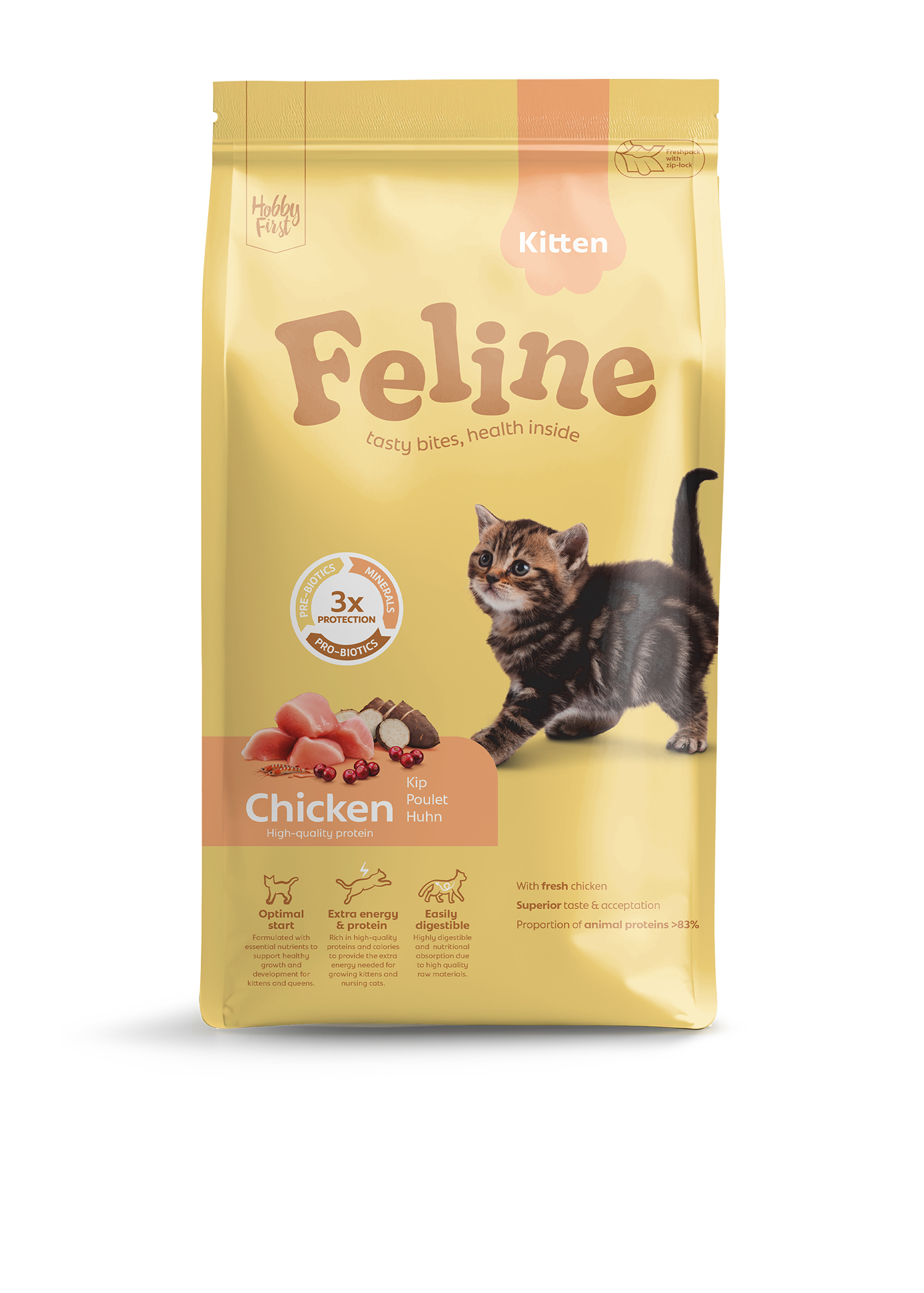 Hobby First Feline Kitten – Droog Kattenvoer – 1,5 kg