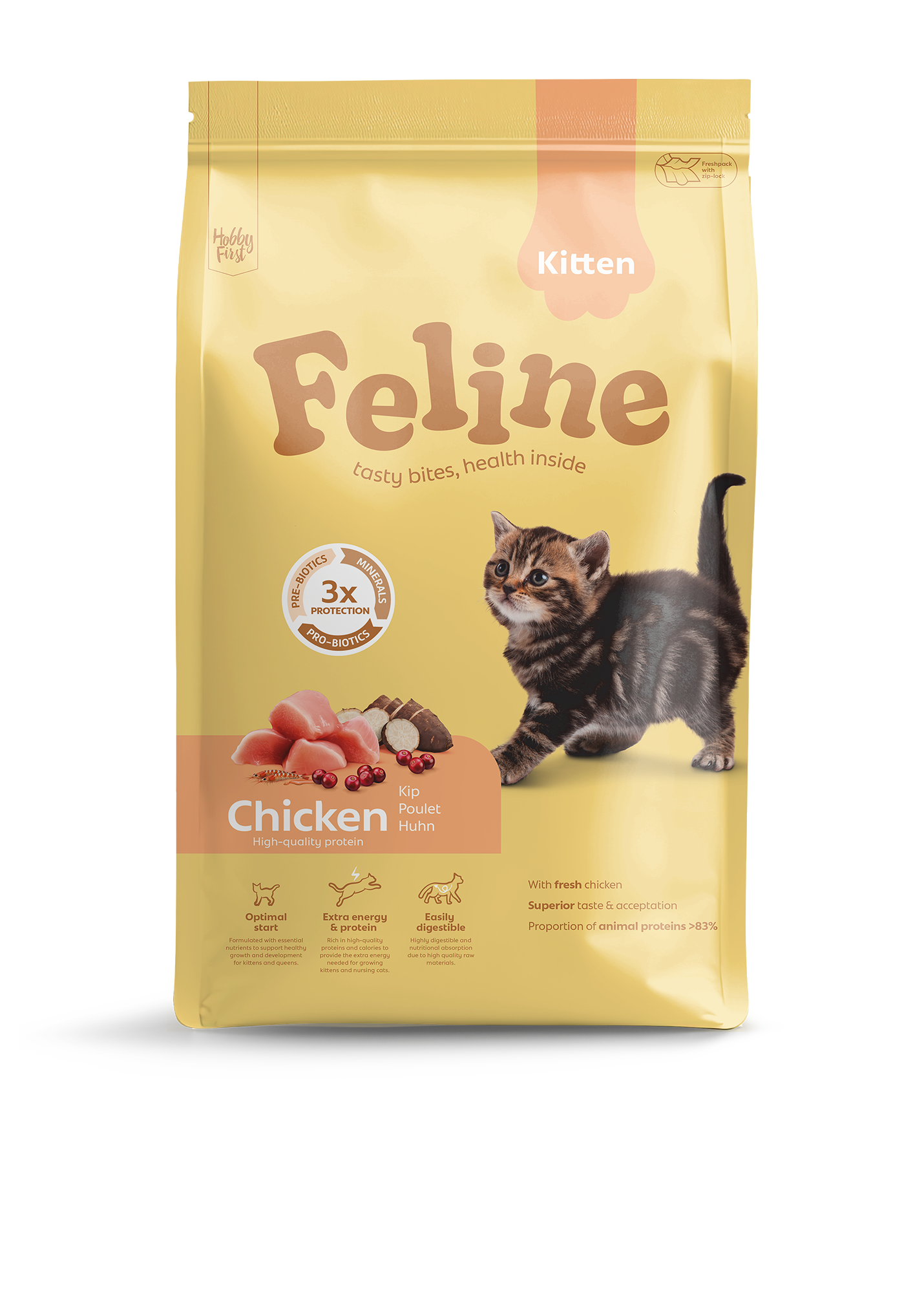 Hobby First Feline Kitten – Droog Kattenvoer – 4,5 kg