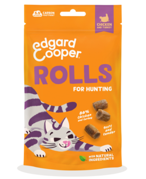 Edgard & Cooper Rolls Kattensnack Kip & Kalkoen – 45 g – productafbeelding