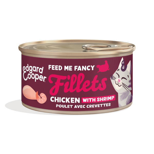 Edgard & Cooper Kat Filets Kip & Garnaal – Nat Kattenvoer – 70 g
