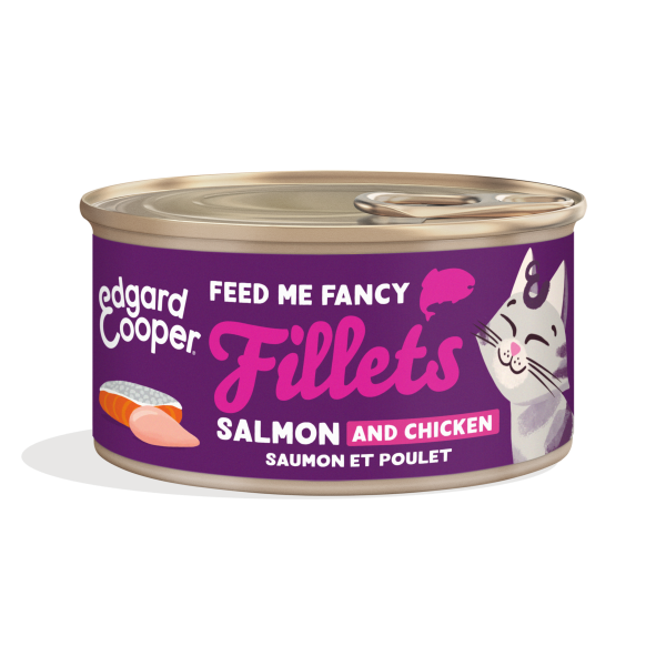 Edgard & Cooper Kat Filets Zalm & Kip – Nat Kattenvoer – 70 g