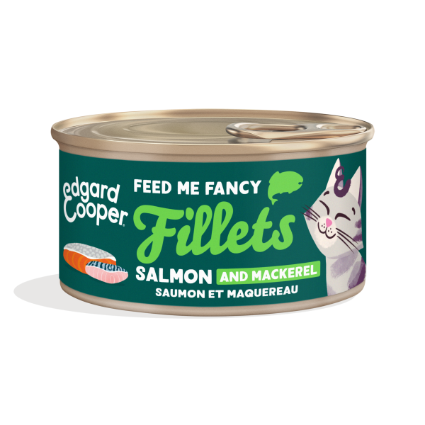 Edgard & Cooper Kat Filets Zalm & Makreel – Nat Kattenvoer – 70 g