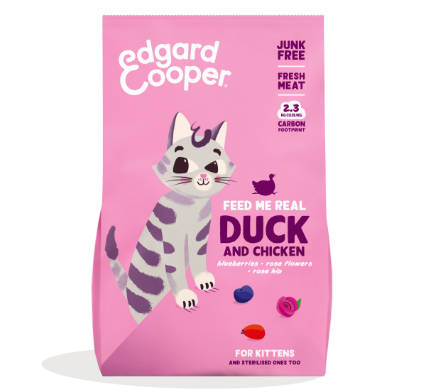 Edgard & Cooper Kat Kitten Eend & Kip – Droog Kattenvoer – 2 kg