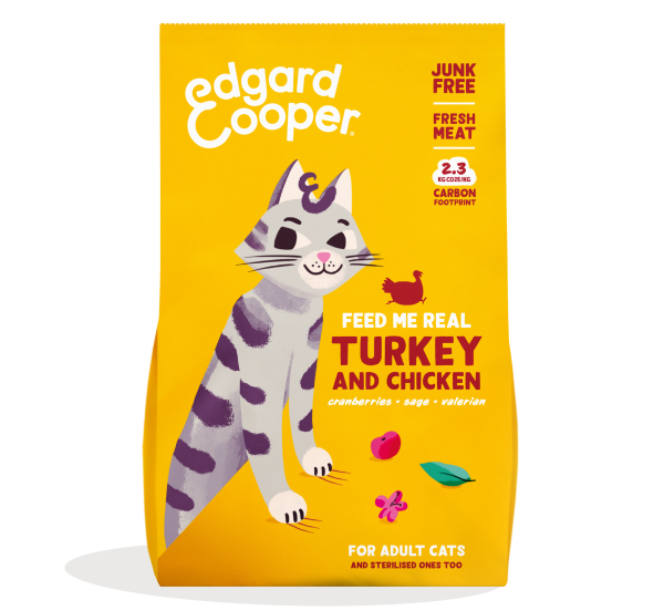 Edgard & Cooper Kat Adult Kalkoen & Kip – Droog Kattenvoer – 2 kg