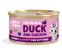 Edgard & Cooper Kat Kitten Stukjes Eend & Kip – Nat Kattenvoer – 85 g