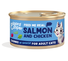 Edgard & Cooper Kat Adult Stukjes Zalm & Kip – Nat Kattenvoer – 85 g