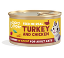Edgard & Cooper Kat Adult Stukjes Kalkoen & Kip – Nat Kattenvoer – 85 g