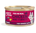 Edgard & Cooper Kat Senior Stukjes Kip & Kalkoen – Nat Kattenvoer – 85 g