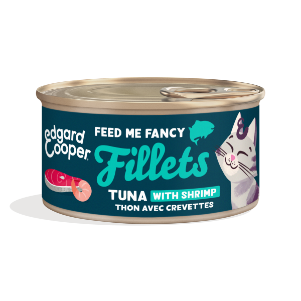Edgard & Cooper Kat Filets Tonijn & Garnaal – Nat Kattenvoer – 70 g