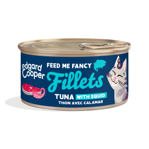 Edgard & Cooper Kat Filets Tonijn & Inktvis – Nat Kattenvoer – 70 g