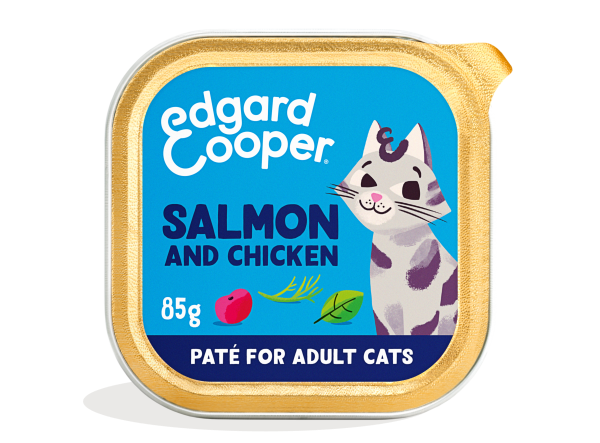 Edgard & Cooper Kat Adult Paté Zalm & Kip – Nat Kattenvoer – 85 g