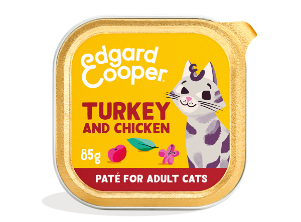 Edgard & Cooper Kat Adult Paté Kalkoen & Kip – Nat Kattenvoer – 85 g
