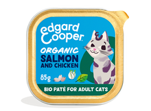 Edgard & Cooper Kat Adult Paté Biologisch Zalm & Kip – Nat Kattenvoer – 85 g